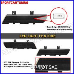 For 91-96 Chevrolet Corvette C4 Dynamic LED Side Marker Turn Signal Light Smoked