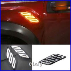 For Ford F150 F-150 2015-2020 Turn Signal Light Side Fender Lamp Led DRL 2-Color