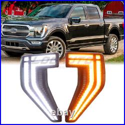 For Ford F150 Raptor 21-22 LED Side Fender Marker Light with Dynamic Turn Signal