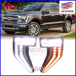 For Ford F150 Raptor 21-22 LED Side Fender Marker Light with Dynamic Turn Signal