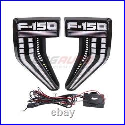 For Ford F150 Raptor 21-22 LED Side Fender Marker Light with Dynamic Turn Signal