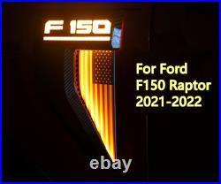 For Ford F150 Raptor 21-22 LED Side Fender Marker Light with Dynamic Turn Signal