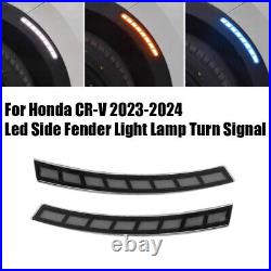 For Honda CR-V CRV 2023-2024 Smoked Led Fender Light Lamp Turn Signal 3-Color