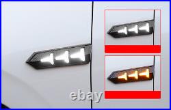 For Honda Civic 11th 2022-2023 Carbon Fiber Led Side Fender Light Turn Signal 2X
