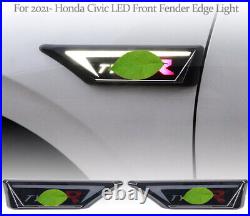 For Honda Civic 11th 2022-2023 Type R Led Side Fender Light Lamp Turn Signal 2pc