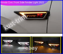 For Honda Civic 2022-23 Side Vent Fender LED Driving Lights/ Turn Signal Lights