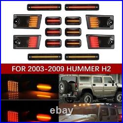 For Hummer H2 SUT 2005-2009 LED Cab Roof Side Marker Lights Fender Turn Signal