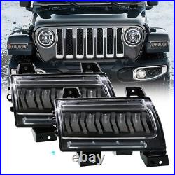 For Jeep 2018+ Wrangler JL Gladiator JT LED Sequential Turn Signal Fender Lights