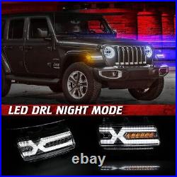 For Jeep 2018+ Wrangler JL Gladiator JT LED Sequential Turn Signal Fender Lights
