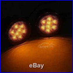 For Jeep Wrangler JK 7 LED Headlight DRL Turn Signal Fog + Fender Light Lamp