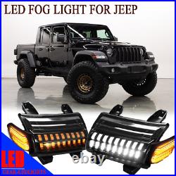 For Jeep Wrangler JL JLU Rubicon 2018-2023 Front LED Fender Turn Signal Lights