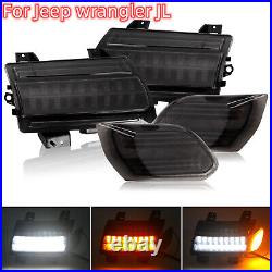 For Jeep wrangler JL LED Sequencial Fender Lights and Running DRL Turn Signal