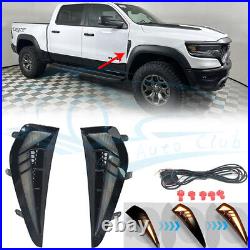 For Ram 1500 TRX 2021-2024 LED DRL Fender Running Light With Turn Signal Lamp j