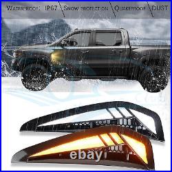 For Ram 1500 TRX 2021-2024 LED DRL Fender Running Light With Turn Signal Lamp j