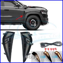 For Ram 1500 TRX 2021-2024 LED DRL Fender Running Light With Turn Signal Lamp j