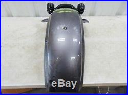 Genuine Harley Charcoal Pearl Rear Fender FLTR FLHX With LED Turn Signal & License