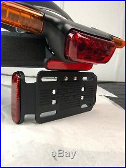 Harley Davidson FXDR Rear Turn Signal Fender Extension Brake Light License Plate