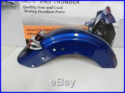 Harley Davidson Touring Road Glide Superior Blue Rear Fender With Turn Signal Ba