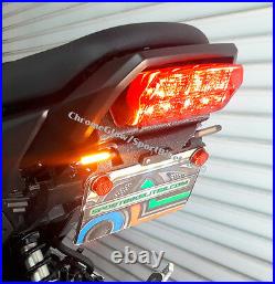Honda Grom MSX125 (2017+) SS Fender Eliminator with Amber LED Turn Signals Clear