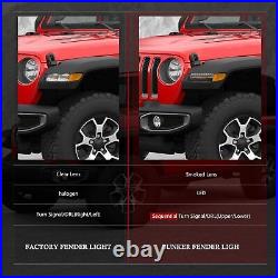 JL Fender Flares Lights, LED Sequential Flashing Turn Signal with DRL