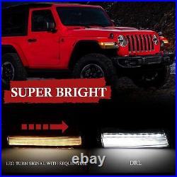 JL Fender Flares Lights, LED Sequential Flashing Turn Signal with DRL