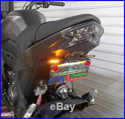 Kawasaki Z125 Pro SS Fender Eliminator Kit with Amber LED Turn Signals Clear