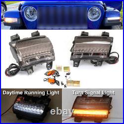 LED Fender Daytime Running Turn Signal Lights Lamps for Jeep Wrangler JL 2018-20