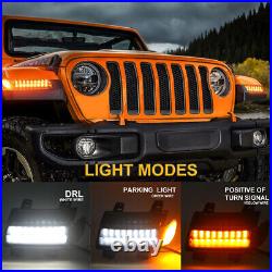LED Fender Lights Daytime Running Turn Signal Lamp For Jeep Wrangler JL Rubicon