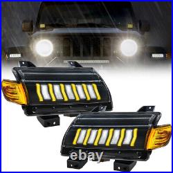 LED Fender Lights Sequential Turn Signal For Jeep Wrangler JL Gladiator JT 2018+