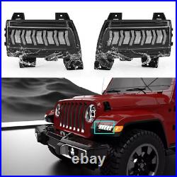 LED Fender Sequential Turn Signal Lights DRL For Jeep Wrangler JL Sport 2018+