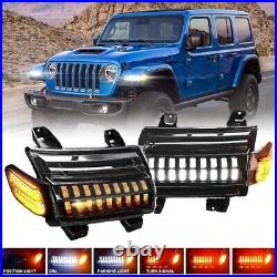 LED Fender Turn Signal Light Parking Fit For Jeep Wrangler JL Rubicon 18-21