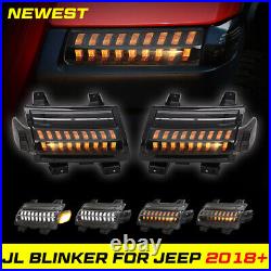 LED Fender Turn Signal Light Parking Fit For Jeep Wrangler JL Rubicon 18-21