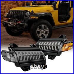 LED Fender Turn Signal Lights DRL for Jeep Wrangler JL Gladiator Rubicon 2018-23