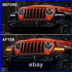 LED Fender Turn Signal Lights DRL for Jeep Wrangler JL Gladiator Rubicon 2018-23