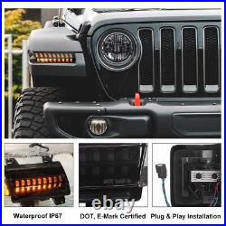 LED Fender Turn Signal Lights DRL for Jeep Wrangler JL Gladiator Rubicon 2018-23