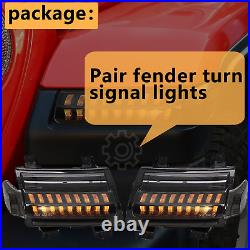 LED Fender Turn Signal Lights DRL for Jeep Wrangler JL Gladiator Rubicon 2018-23