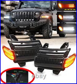 LED Fender Turn Signal Lights Replace Halogen for Jeep Wrangler 18-23 Gladiator