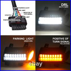 LED Fender Turn Signal Lights Replace Halogen for Jeep Wrangler 18-23 Gladiator