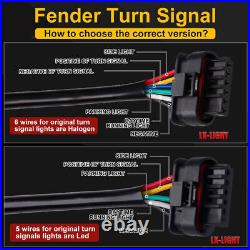 LED Fender Turn Signal Lights Replace Halogen for Jeep Wrangler 18-23 Gladiator