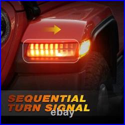 LED Fender Turn Signal Sequential Light For Jeep Wrangler JL Rubicon 2018-2021