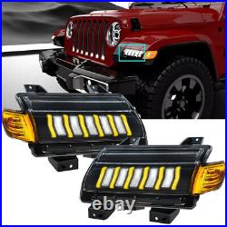 LED Sequencial Fender Light DRL Turn Signal for Jeep Wrangler JL Sport 2018-2020