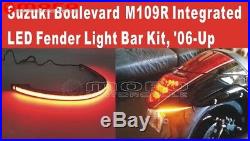 LED Sequential Flowing Rear Turn Signal Fender Light Bar Kit Fits Suzuki M109R