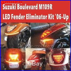 LED Sequential Flowing Rear Turn Signal Fender Light Bar Kit Fits Suzuki M109R