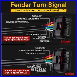 LED Sequential Turn Signal Light with DRL Fender For Jeep Wrangler 18-23 Gladiator