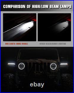 LED Sequential Turn Signals Fits 2018+ Jeep Wrangler Gladiator Front Fender DRL