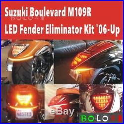LED Turn Signal Fender Eliminator Light Bar Kit For Suzuki Boulevard M109R / M90