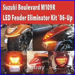 LED Turn Signal Fender Light Bar Kit For Suzuki Boulevard M109R / M90 2006-UP
