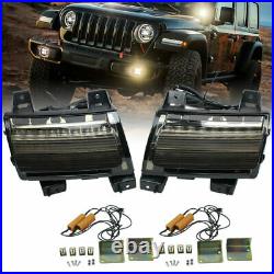 LED Turn Signal Fender Lights Running DRL for Jeep Wrangler JL JLU Rubicon 18-20