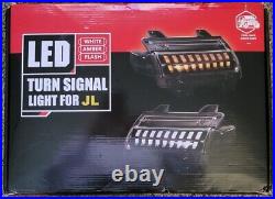 LED Turn Signal Fender Lights Running DRL for Jeep Wrangler JL black casing