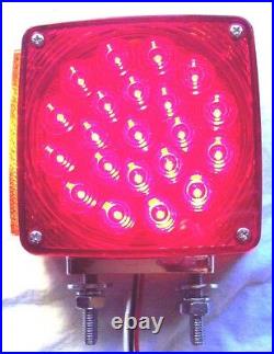 LED lights(2) 2 stud double faced square 21 diode Kenworth Peterbilt fender